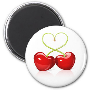 Cherry Heart Magnet