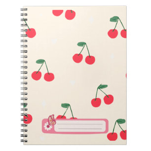 Cherry Hearts for teen Girls Notebook