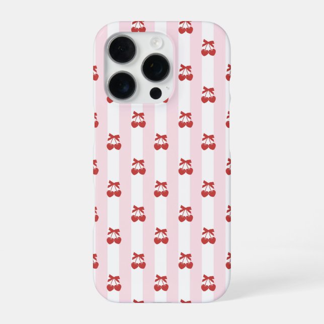 Cherry Hearts iPhone Case (Back)
