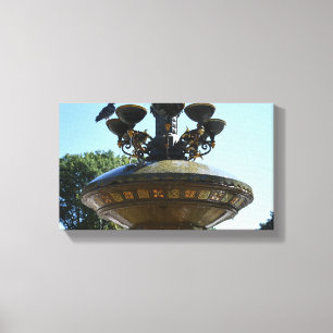 Cherry Hill Fountain Central Park NYC Photography Canvas Print