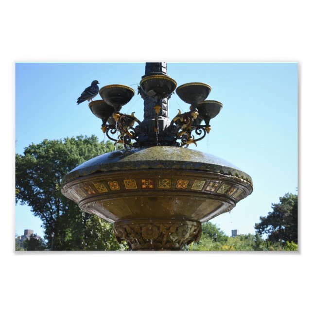 Cherry Hill Fountain Central Park NYC Photography Photo Print (Front)