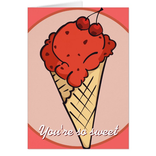 Cherry Ice Cream Card (Front)