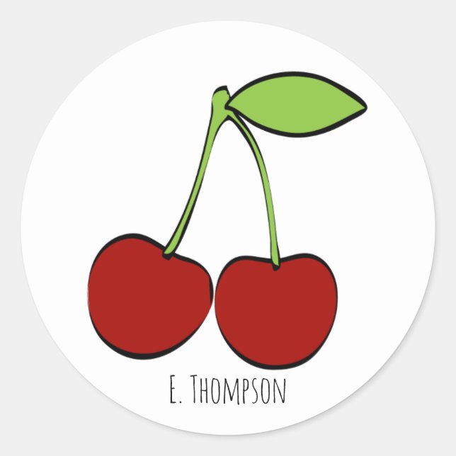 Cherry Illustration Sticker (Front)