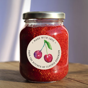 Cherry Jam and Cookie Labels, From the Kitchen Of Classic Round Sticker
