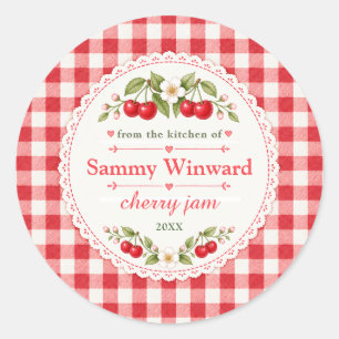 Cherry Jam Homemade Gift Label