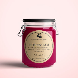 Cherry Jam Jar Label Packaging Design