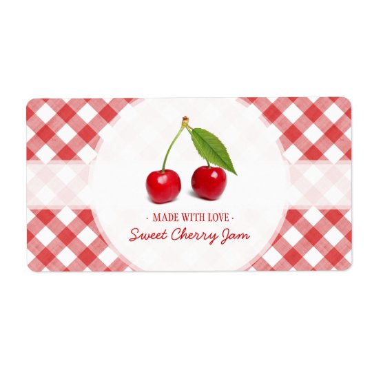 Cherry Jam label Shipping Label