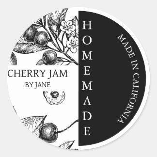 Cherry Jam Modern Business Label