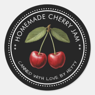 Cherry jam sticker for your homemade recipes!