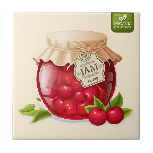 Cherry Jam Themed   Tile (Front)