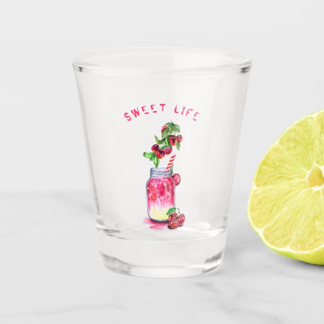 Cherry Juice Cool Drink Party Shot Glass (Front)