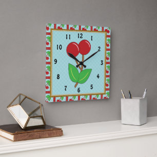 Cherry Kitchen Clock