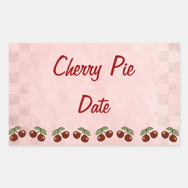 Cherry Kitchen Lables Rectangular Sticker (Front)