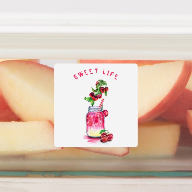 Cherry Labels Juice Cool Fruits Drink (Affixed)