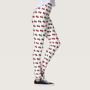 Cherry Leggings White - Custom Colours