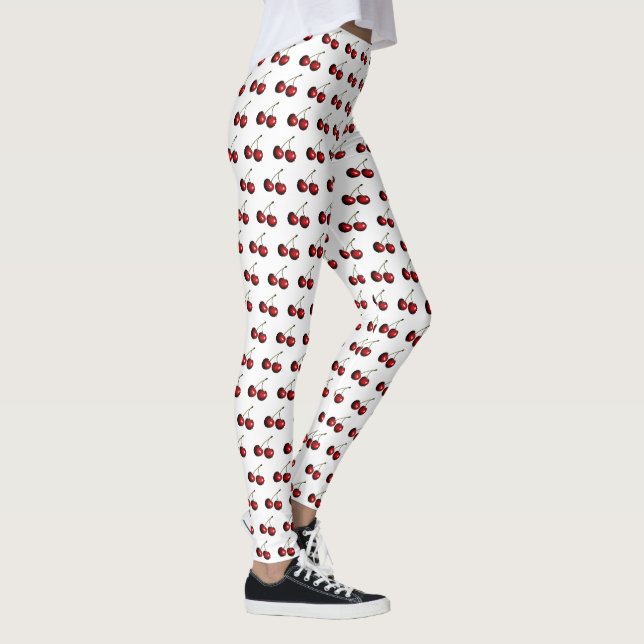 Cherry Leggings White - Custom Colours (Right)