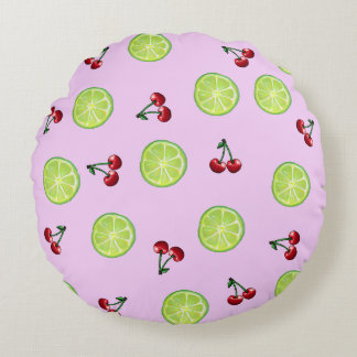Cherry Limeade Round Cushion