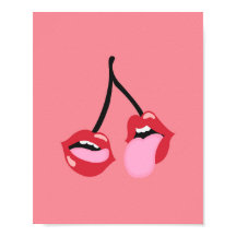 Cherry Lips | Art print | download | Wall art |