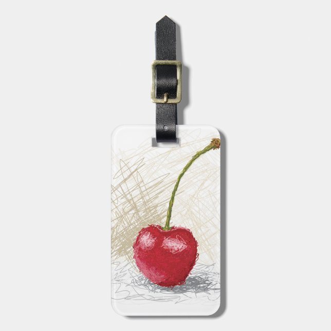 cherry luggage tag (Front Vertical)