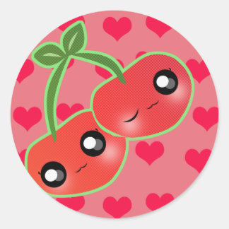 Cherry Luv! Classic Round Sticker
