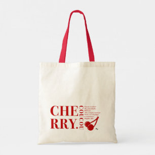 Cherry lyric tote bag