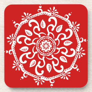 Cherry Mandala Coaster