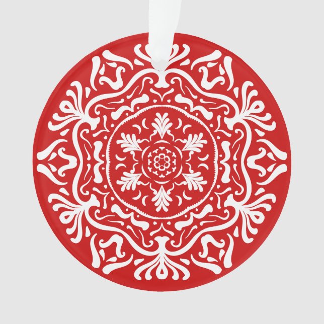 Cherry Mandala Ornament (Front)