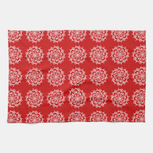 Cherry Mandala Tea Towel