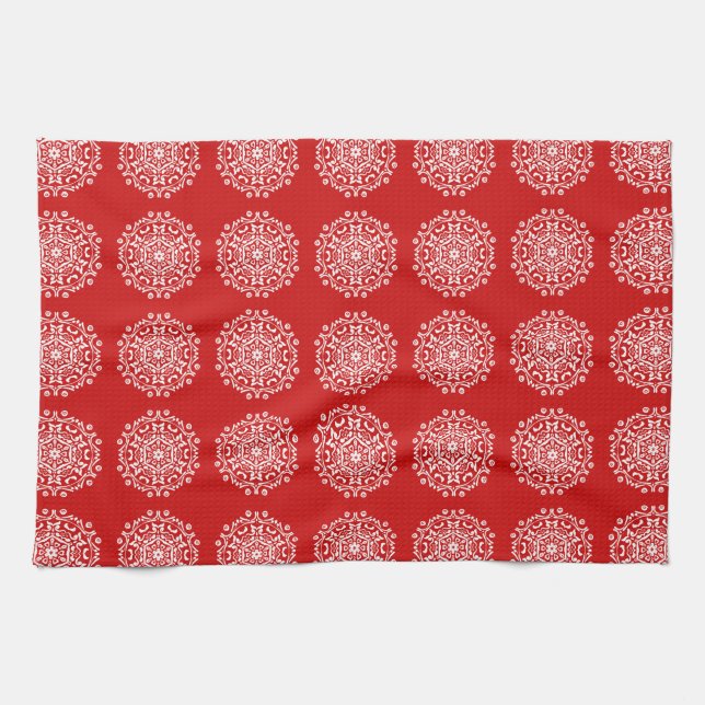Cherry Mandala Tea Towel (Horizontal)