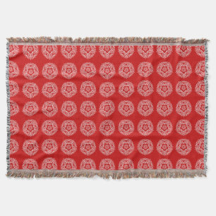 Cherry Mandala Throw Blanket