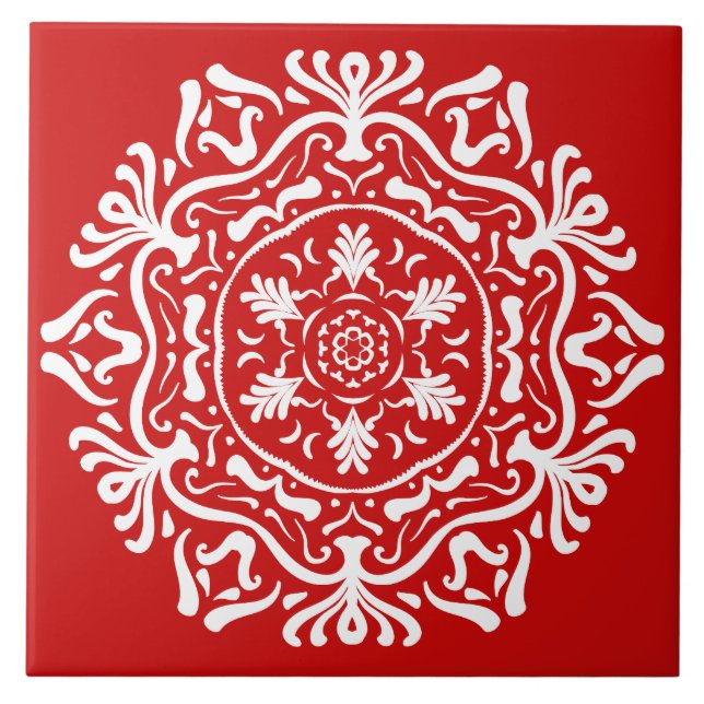 Cherry Mandala Tile (Front)