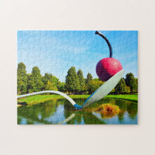 Cherry on a Spoon Minnesota. Jigsaw Puzzle