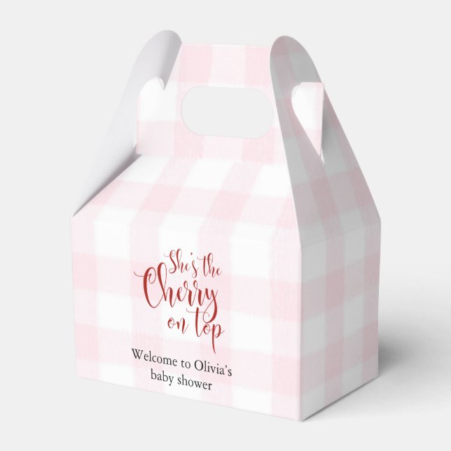Cherry on top Baby Shower Favour Box (Front Side)