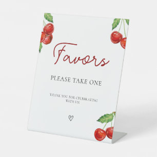 Cherry on top Baby Shower Favours Pedestal Sign