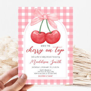 Cherry on Top Baby Shower Invitation