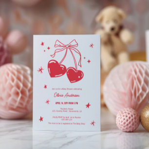 Cherry on top Baby Shower Invitation