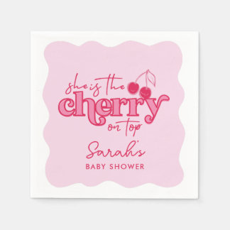 Cherry on Top Baby Shower Napkins