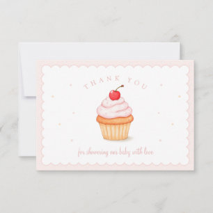Cherry on Top Baby Shower Thank You Card