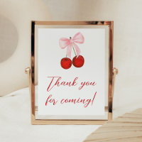 Cherry on Top Baby Shower Thank you for Coming
