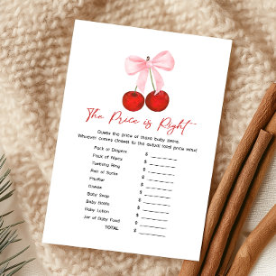 Cherry on Top Baby Shower The Price is Right Game