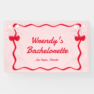 Cherry On Top Bachelorette Party Welcome Banner