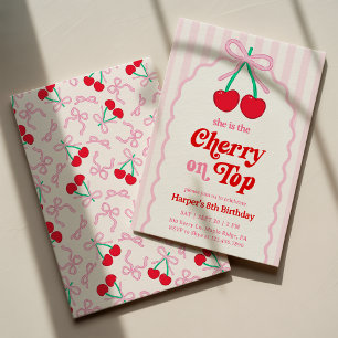 Cherry on Top Birthday Invitation