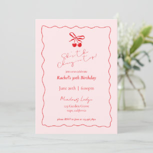Cherry On Top Birthday Invitation