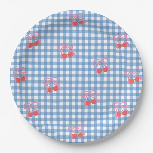 Cherry on Top Birthday Paper Plate (Front)