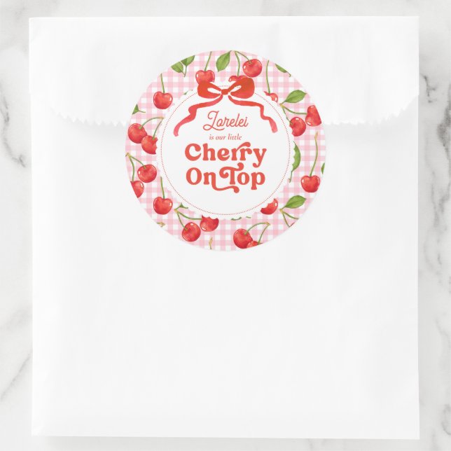 Cherry on Top Birthday Sticker (Bag)