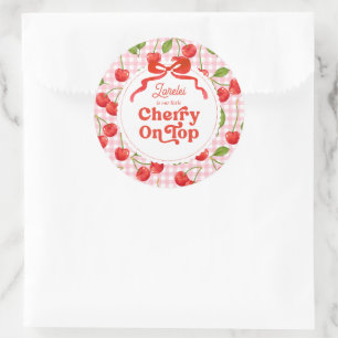 Cherry on Top Birthday Sticker