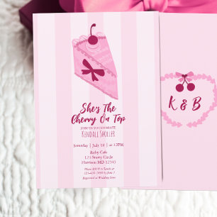 Cherry on Top Bridal Shower Invitation