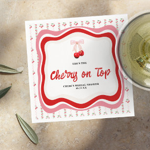 Cherry on Top Bridal Shower Napkin