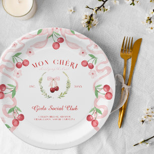 Cherry on Top   Bridal Shower Paper Plate