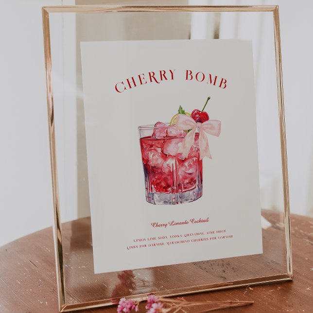 Cherry on Top | Bridal Shower Signature Drink Poster (Creator Uploaded)